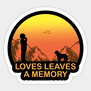 Loves Leaves A Memory - Vintage Dog Sticker